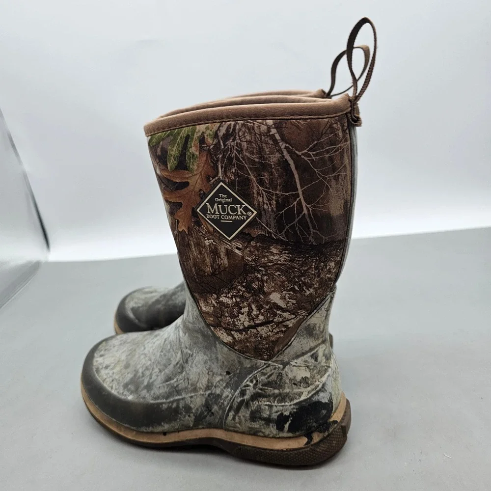 The Original Muck Boot Company Kids Camo Waterproof Rubber Boots Size 1